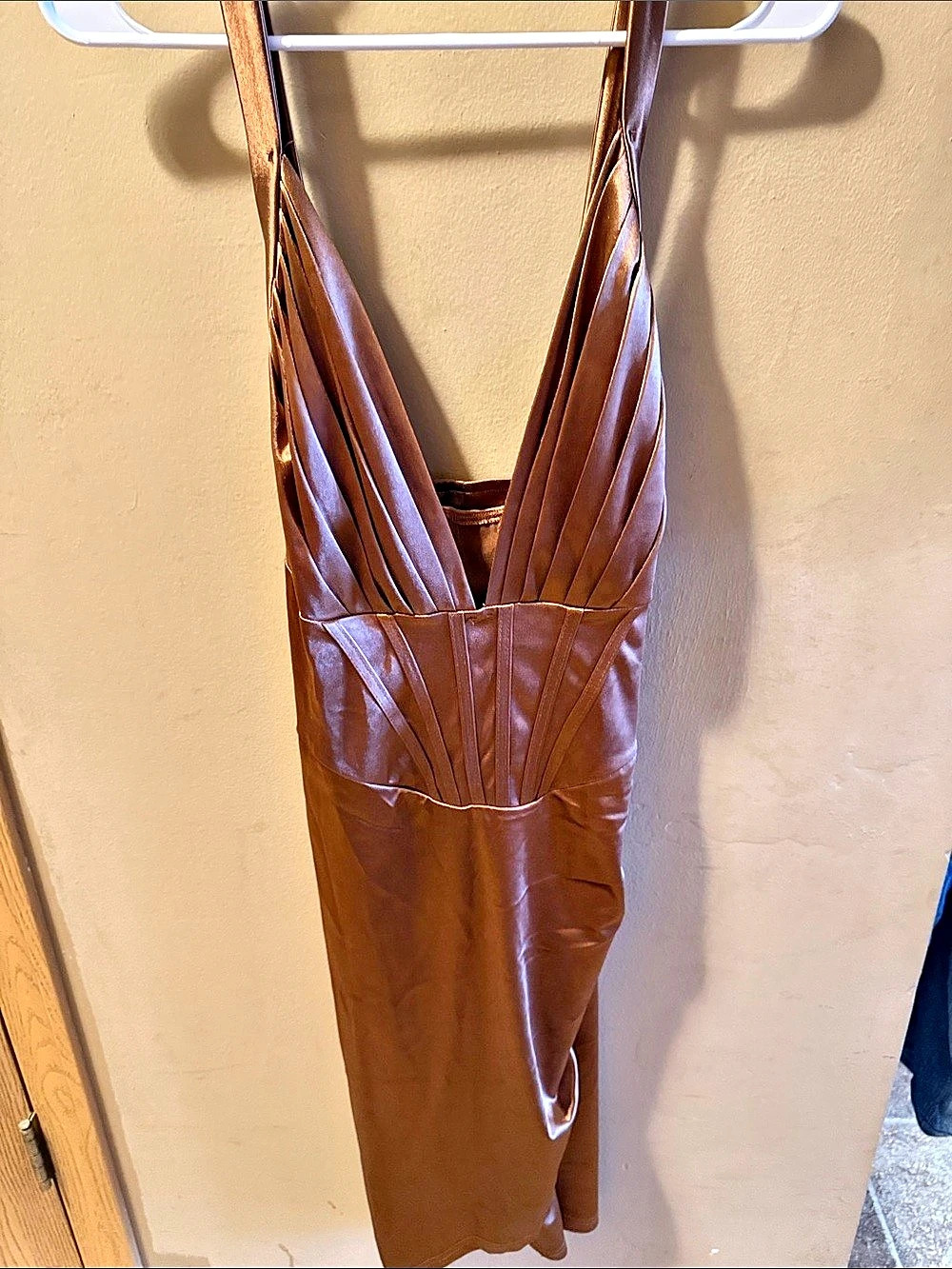 SHEIN Brown Maxi Dress Size 2XL Like New